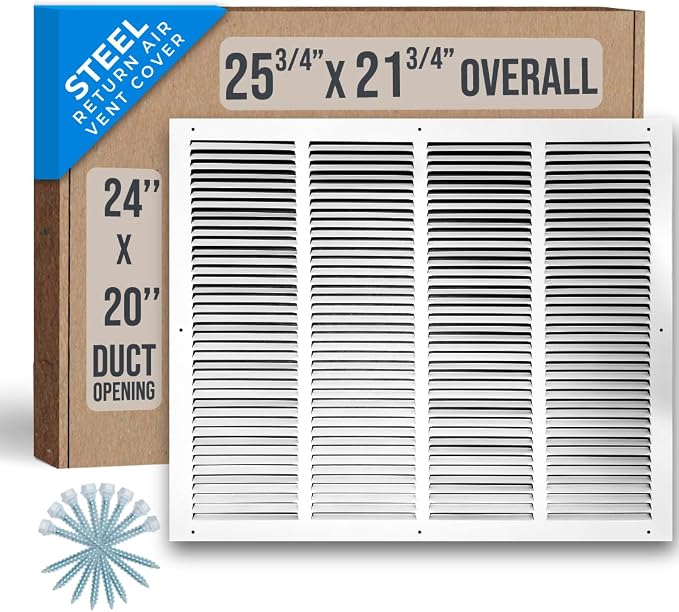 Fits 24x20 Duct Opening | Steel Return Air Grille by Handua | Vent Cover Grill by Handua