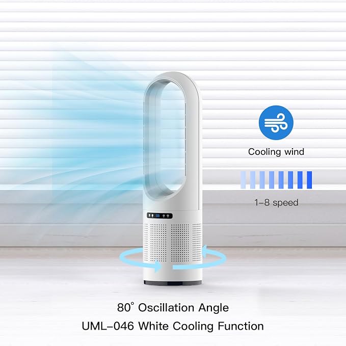 Tower Fan, 31.5Inch Cooling Bladeless Fan - Image 3