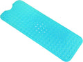 Anti-Slip Bathtub Shower mat, 39.3×15.7 inch（Approximately 100 × 40cm） Soft Oversized Machine Washable Non-Slip Bathtub mat with Drainage Holes, Bathroom Floor Suction Cup.（1-Clear Green）