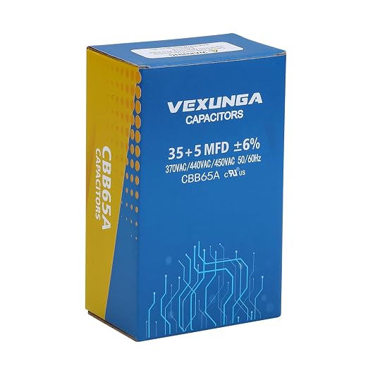 VEXUNGA 35/5 uF 35+5 MFD 370V 440V 450V Oval Dual Run Start AC Capacitor 35 5 - Image 6