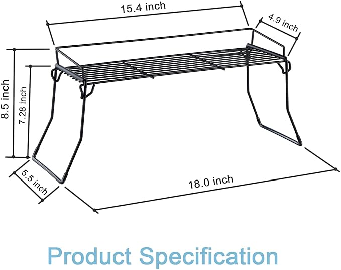 Metal The Sink Vanity Organizer, Bathroom or Kitchen Sink Organizer, Feminine Products Organizer (Black)