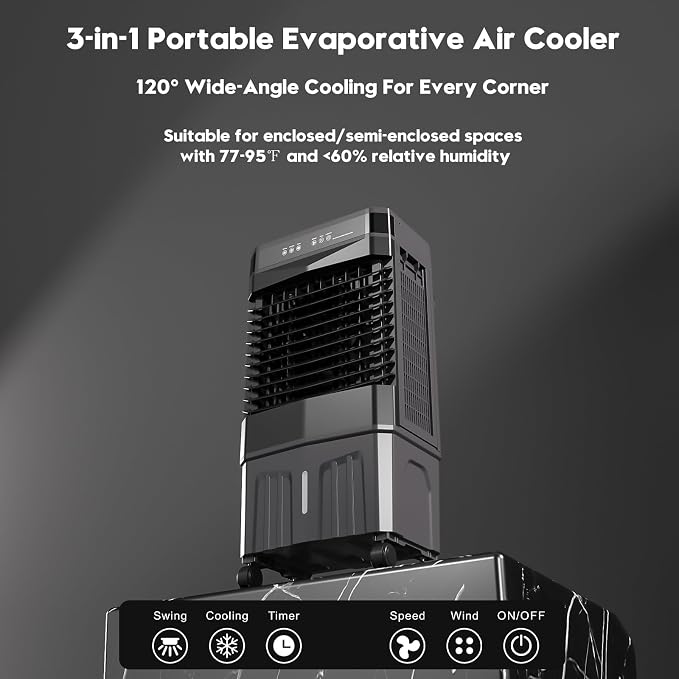Auertech Evaporative Air Cooler, 1800 CFM Swamp Cooler - Image 6