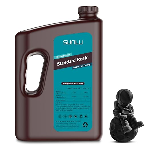 SUNLU 3D Printer Resin 4kg, Fast Curing Standard 3D Resin by SUNLU