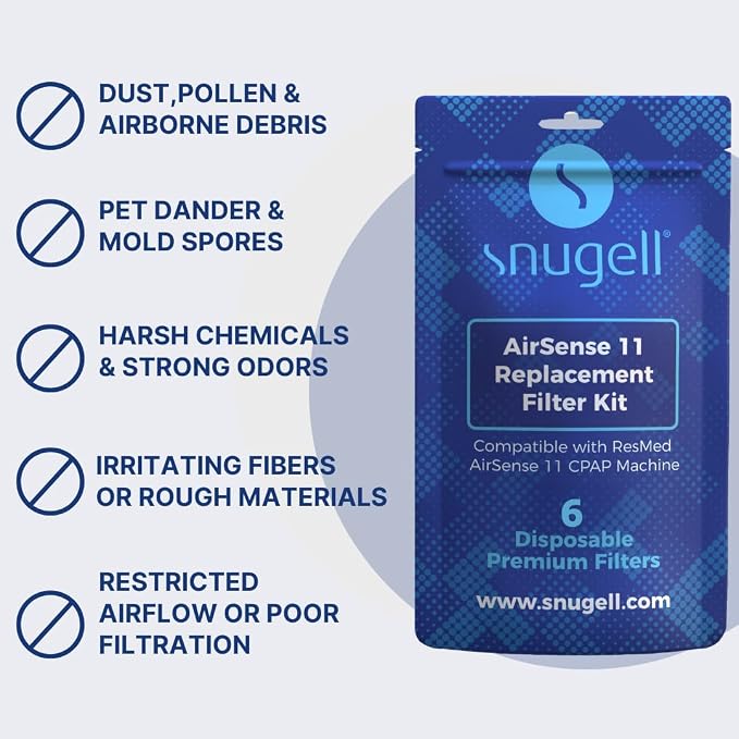 Snugell Disposable AirSense 11 CPAP Filters – 6-Pack– Designed - Image 5