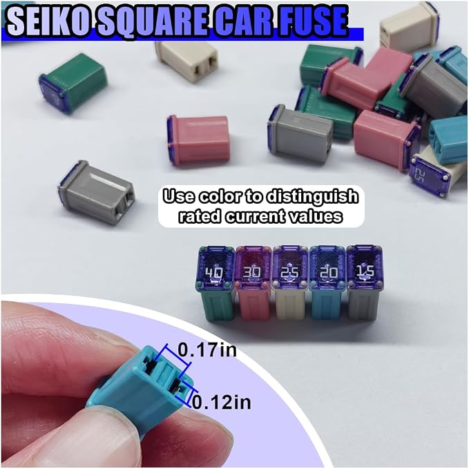 25PCS Micro Cartridge Fuses, 15A 20A 25A 30A 40A Slow Blow FMM Mcase Type Fuses - Image 4