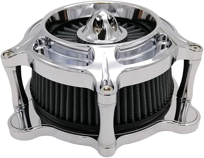 Harley Air Cleaner Turbine Intake Chrome Filter Kit Cnc Cut - Image 8