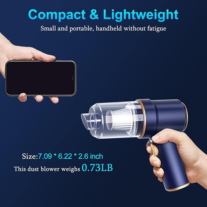 KMM Handheld Car Vacuum Cleaner, 9000Pa Vacuum Cleaner and Air Duster, 120W - Image 5