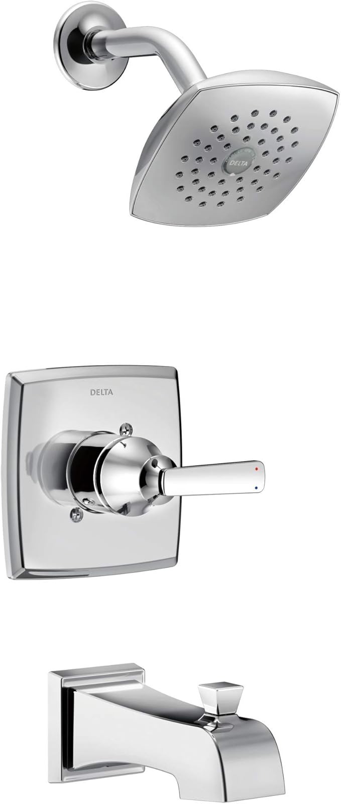 Delta Faucet Ashlyn 14 Series Single-Handle Tub and Shower Trim Kit, Shower Faucet with Single-Spray Touch-Clean Shower Head, Chrome T14464 (Valve Not Included)