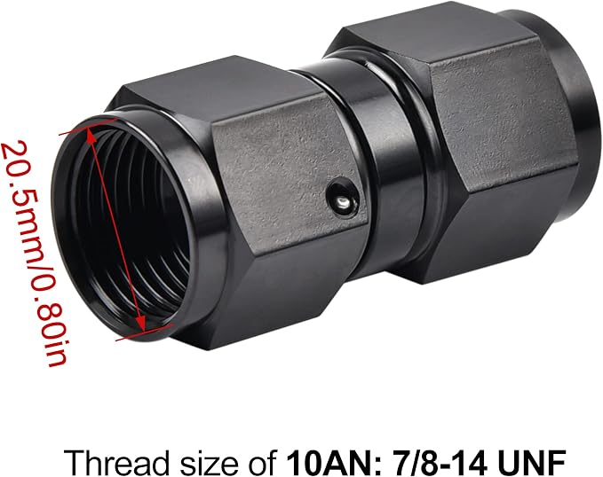 EVIL ENERGY 10AN Female to 10AN Female Straight Swivel Coupler Union Fitting - Image 3