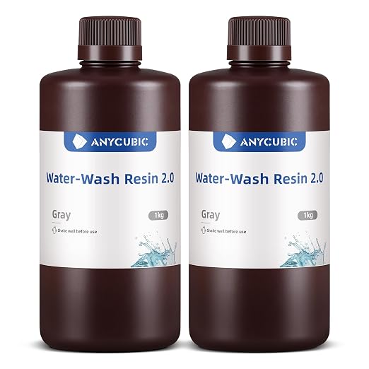 ANYCUBIC Water Washable 3D Printer Resin 2.0, 405nm High Precision 3D Resin by ANYCUBIC