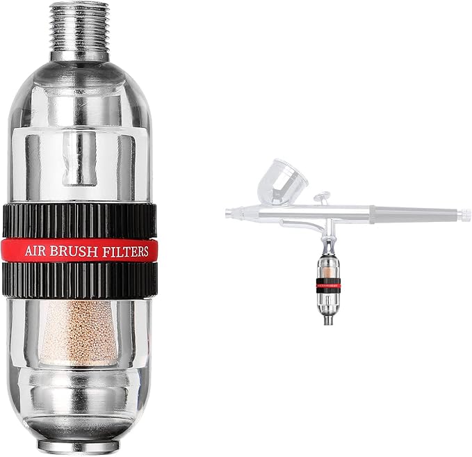Mini Airbrush Air Filter Moisture Water Trap, 1/8" BSP Threads Spray Pen Oil by HUBEST