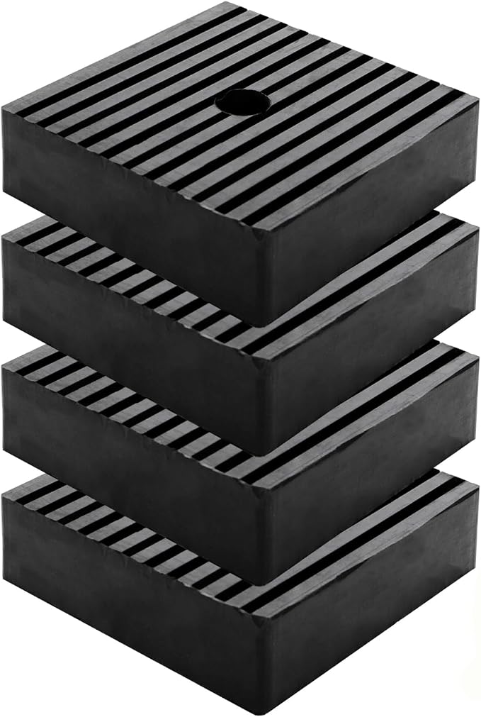 Bekith 4 Pack Anti Vibration Pads, Ribbed Rubber Vibration Isolation Pads by Bekith