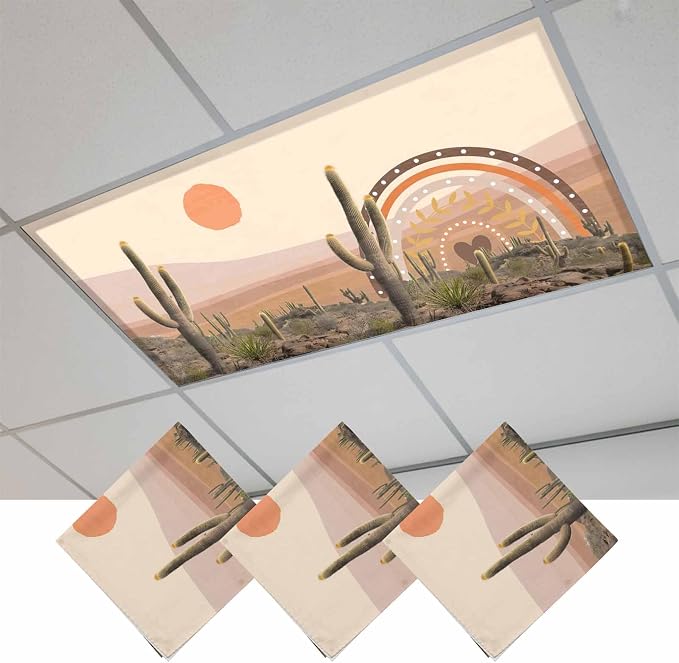 Fluorescent Light Covers for Ceiling Lights Cactus Desert Magnetic Light by Home+L6