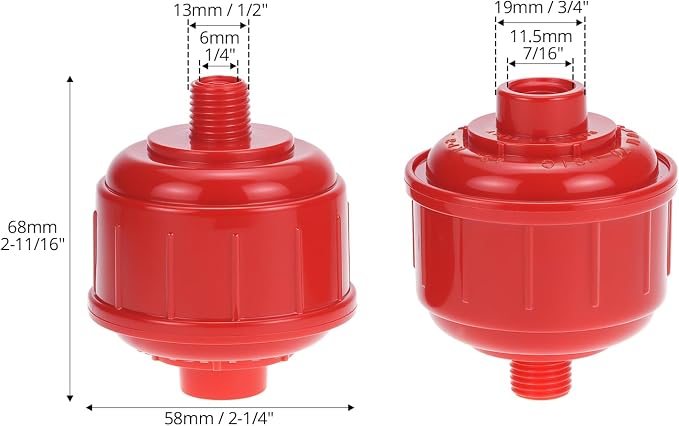 QWORK 10 Pack Disposable Mini Air Water Trap Filters, 1/4" Threads, Spray Gun - Image 6