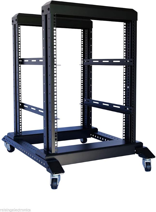Raising Electronics Server Rack Open Frame Rack 4 Post 19 inch Adjustable by RAISINGELECTRONICS