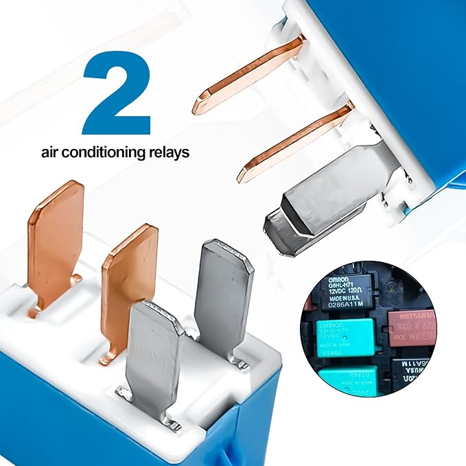 2 Pack AC Relay Air Conditioning 12V 4 pin Replacement - Image 3