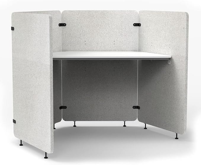 Stand Up Desk Store Noise Reducing Recycled PET 4 Panel Workpod - Image 4