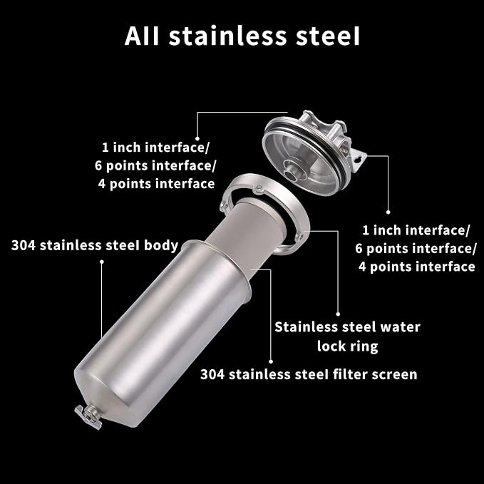 Amwater NSF/ANSI 42 Certification Jumbo Stainless Steel Filter Housing - Image 5