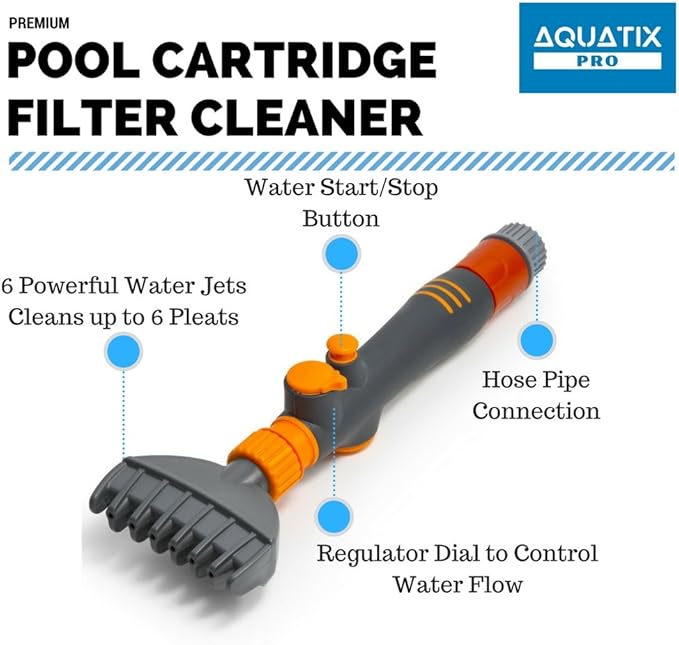 Aquatix Pro Premium Pool & Spa Filter Cartridge Cleaner, Removes Debris & Dirt - Image 6