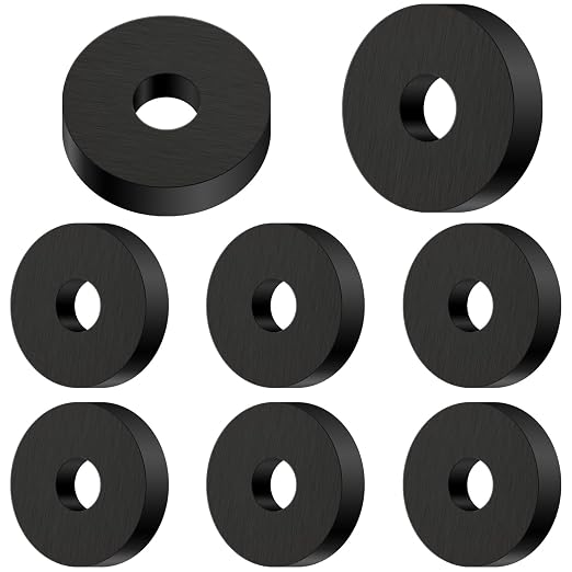 8P Rubber Isolation Pads Thick Anti-Vibration Rubber Washers1.5 in OD 0.5 in ID by Unknown