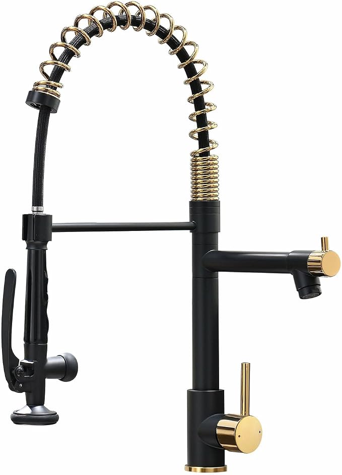 Fapully Black&Gold Kitchen Faucet by Fapully