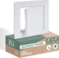 Vent Systems 4 x 4 Inch (Opening) White ABS Plastic Access Panel - Access Door for Drywall, Wall, Ceiling - Electrical, Plumbing Service Wall Hole Cover - Inspection Door - 5.3 x 5.3 Inch (Outer)