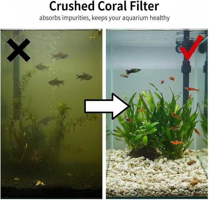 Veemoon Aquarium Coral Filter Fish Tank Natural Crushed Coral Media Substrate - Image 5
