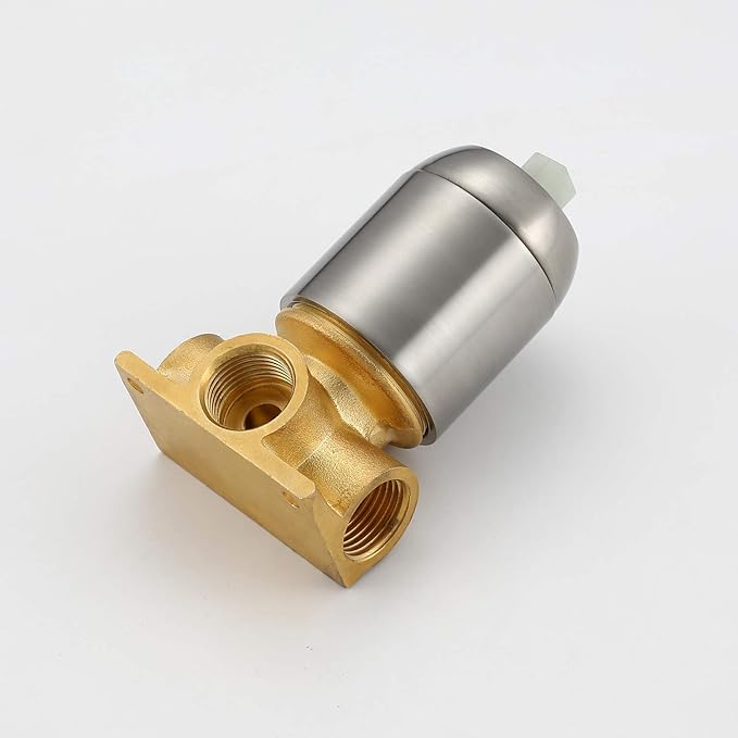 sumerain Waterfall Wall Mount Tub Filler Brushed Nickel with Valve Single Handle Brass High Flow