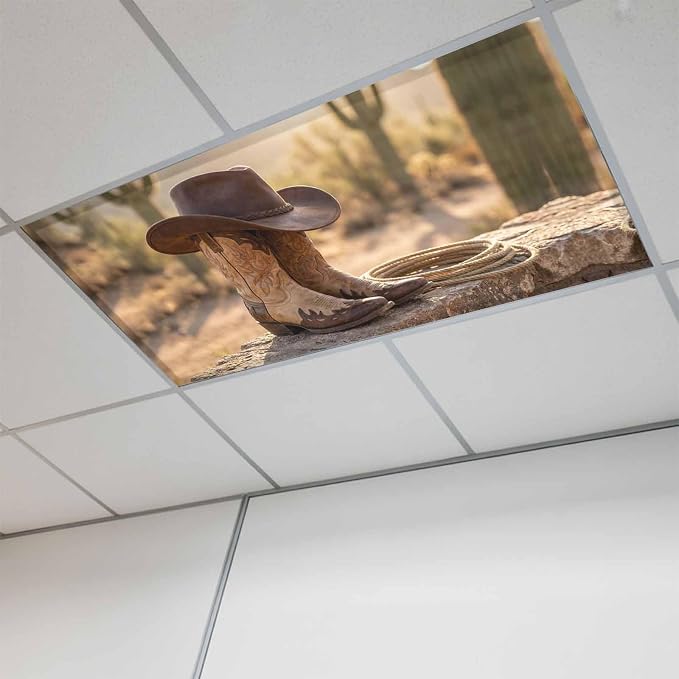 Fluorescent Light Covers, Cowboy Western Magnetic Light Covers by Unknown