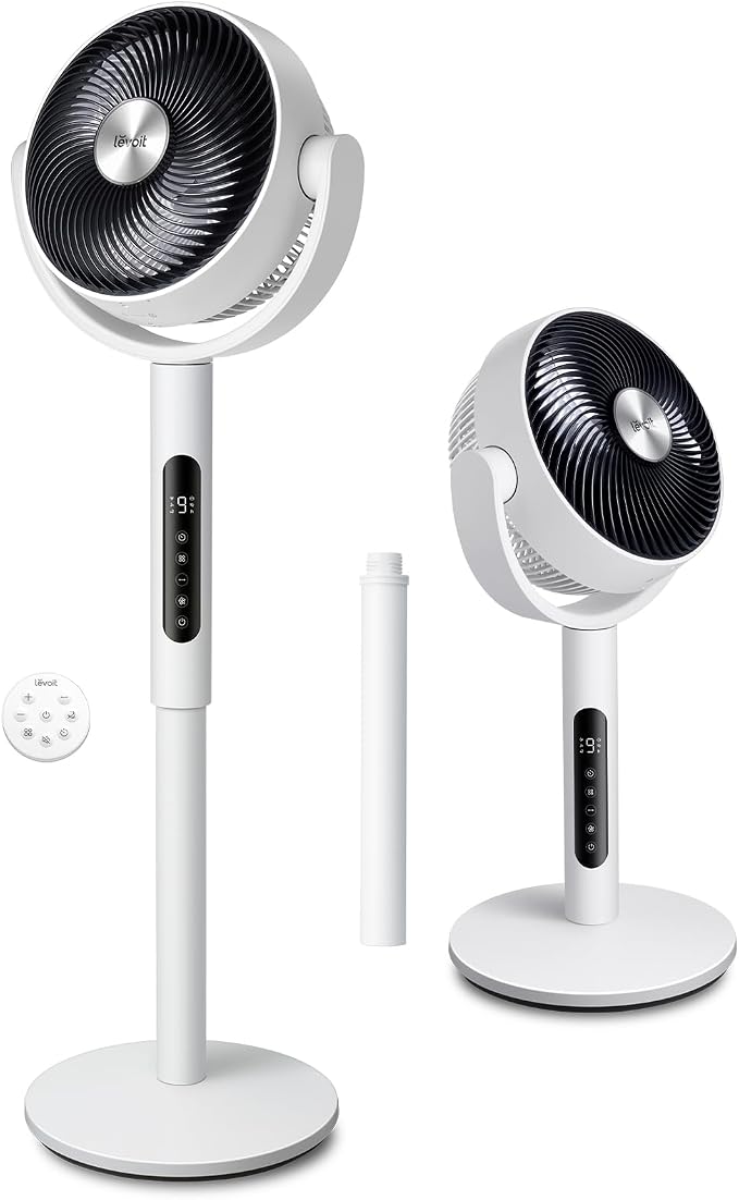 Levoit Standing Fan for Bedroom, CirculAir 120° Oscillating, Quiet 20dB by Unknown