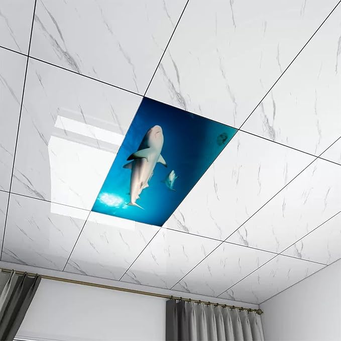 2PCS Sea Shark Magnetic Fluorescent Light Covers - Image 7