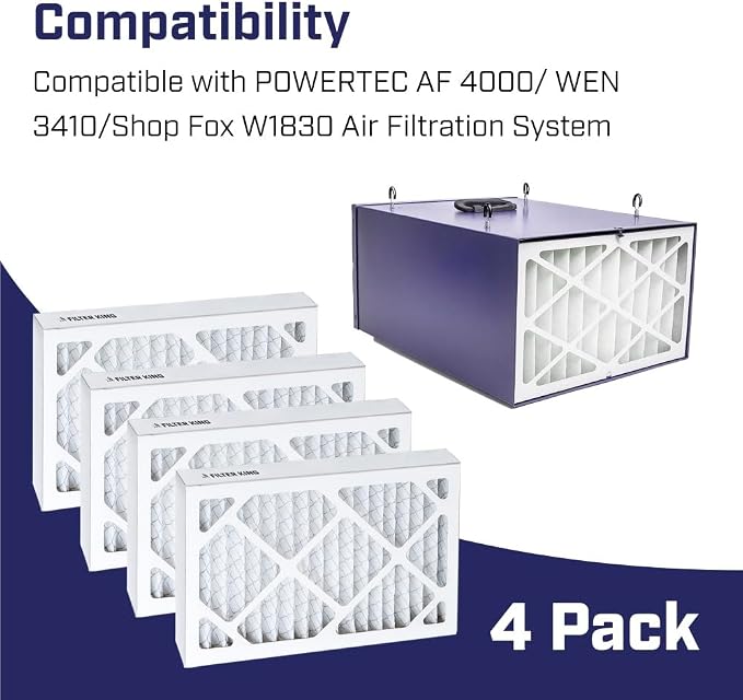 4 Pack 5-Micron Outer Air Filter Replacement Compatible - Image 2