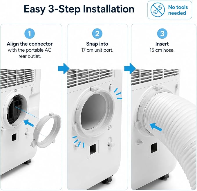 Portable Air Conditioner Exhaust Duct Connector, Outer 6.69 Inch Inner 5.9 Inch - Image 5