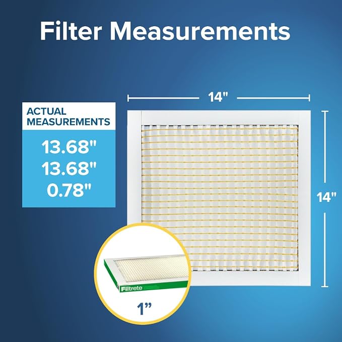 Filtrete 14x14x1 Air Filter, MERV 8, MPR 700, Pollen & Pet Dander Reduction - Image 2