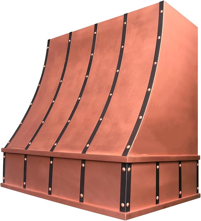 CT Copper Tailor Sloped Copper Vent Hood Island Mount, 610 CFM Exhaust Fan - Image 2