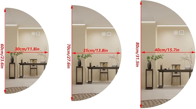 LED Bathroom Mirror with LED Lights, Wall Mounted Bathroom Mirror with Demister - Image 7