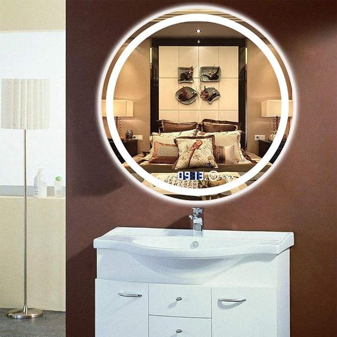 Round Waterproof LED Bathroom Wall Makeup Mirrors - Image 2