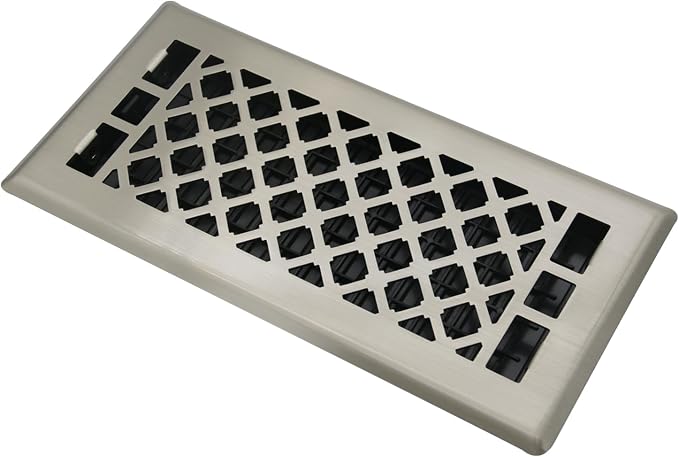 Floor Register AC Vents Brushed Nickel Color 4x10 Inch Air Vents Floor Vents by JATOHOME