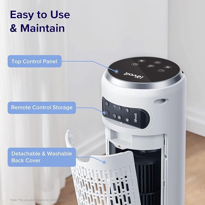 LEVOIT Tower Fan for Bedroom, 90° Oscillating Standing Fan - Image 7