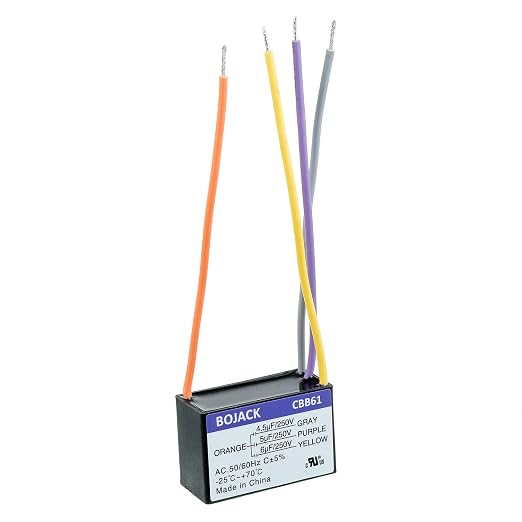 BOJACK CBB61 4.5uF+5uF+6uF 250V AC Ceiling Fan Starting Capacitor - Image 3