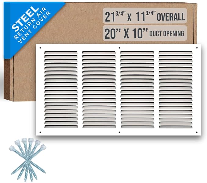 Fits 20x10 Duct Opening | Steel Return Air Grille by Handua | Vent Cover Grill by Handua