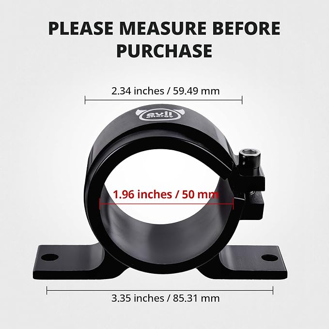 EVIL ENERGY 50MM Fuel Filter Mounting Bracket, Fuel Pump Clamp Holder 2PCS - Image 4