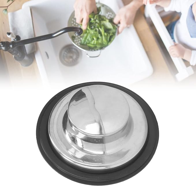 Kitchen Sink Stopper, Odorless Sink Plug Cover, Stainless Steel Garbage - Image 5