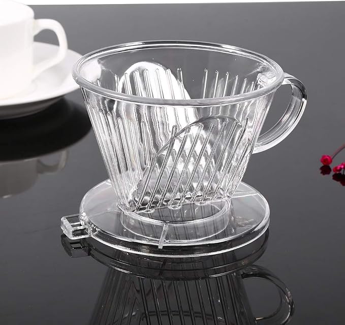 Rengue Transparent Reusable Coffee Filter, Cone Shape, Dishwasher Safe - Image 3