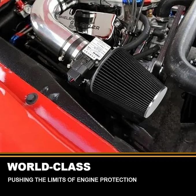 Mtsooning 48mm Motorcycle Air Filter, Clamp-on Intake Pod Cleaner Filter - Image 3