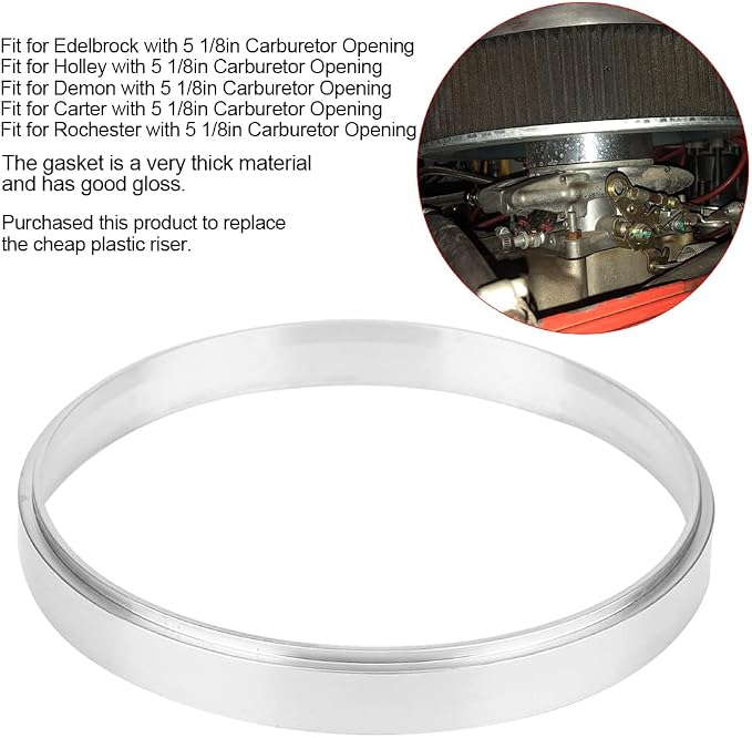 Air Filter Spacer, Aluminum Air Cleaner Spacer, Replacement Accessories - Image 2