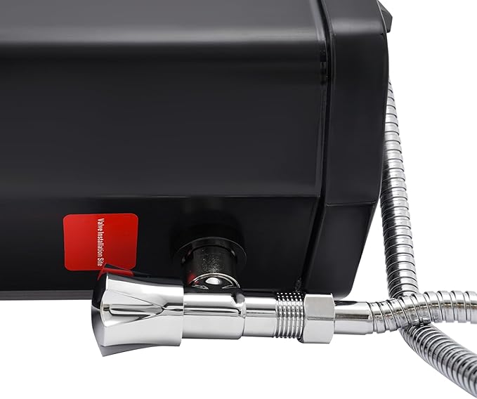 Portable Camping Shower Solar Portable Shower Water Tank for Camping Self-Pressurized Water Tank for SUV Overland Roof Rack 5.58ft Pipe 1.6bar 60℃/140℉ (18L)