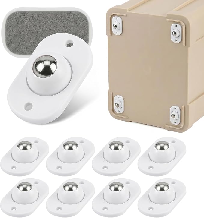 Self Adhesive Caster Wheels, 360° Swivel Mini Caster Wheels by Zerobe