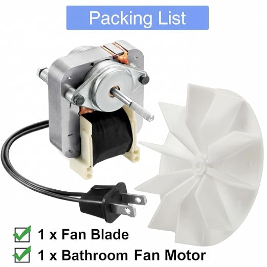 Universal Bathroom Vent Exhaust Fan Motor, 50CFM 120V Replacement Electric - Image 7