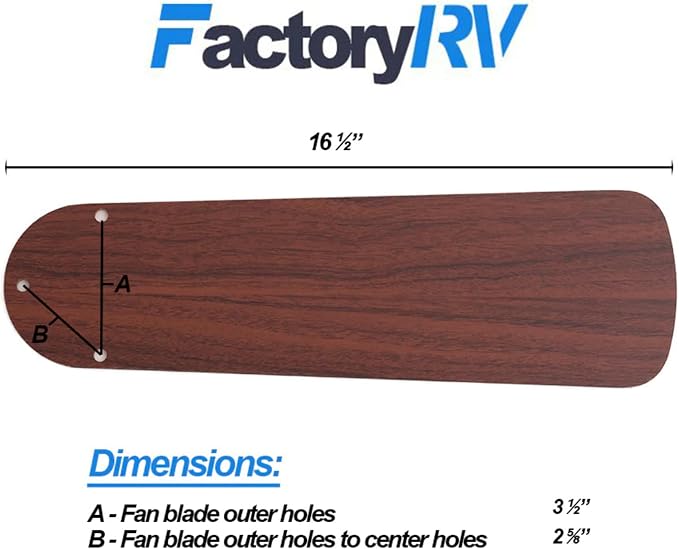 Tough Grade 42" Ceiling Fan Blade Replacement | 5-Pack Reversible Blades - Image 3